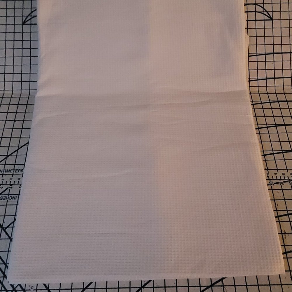 White waffle weave fabric